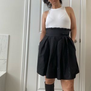 Marciano black 💯 silk high waisted party skirt